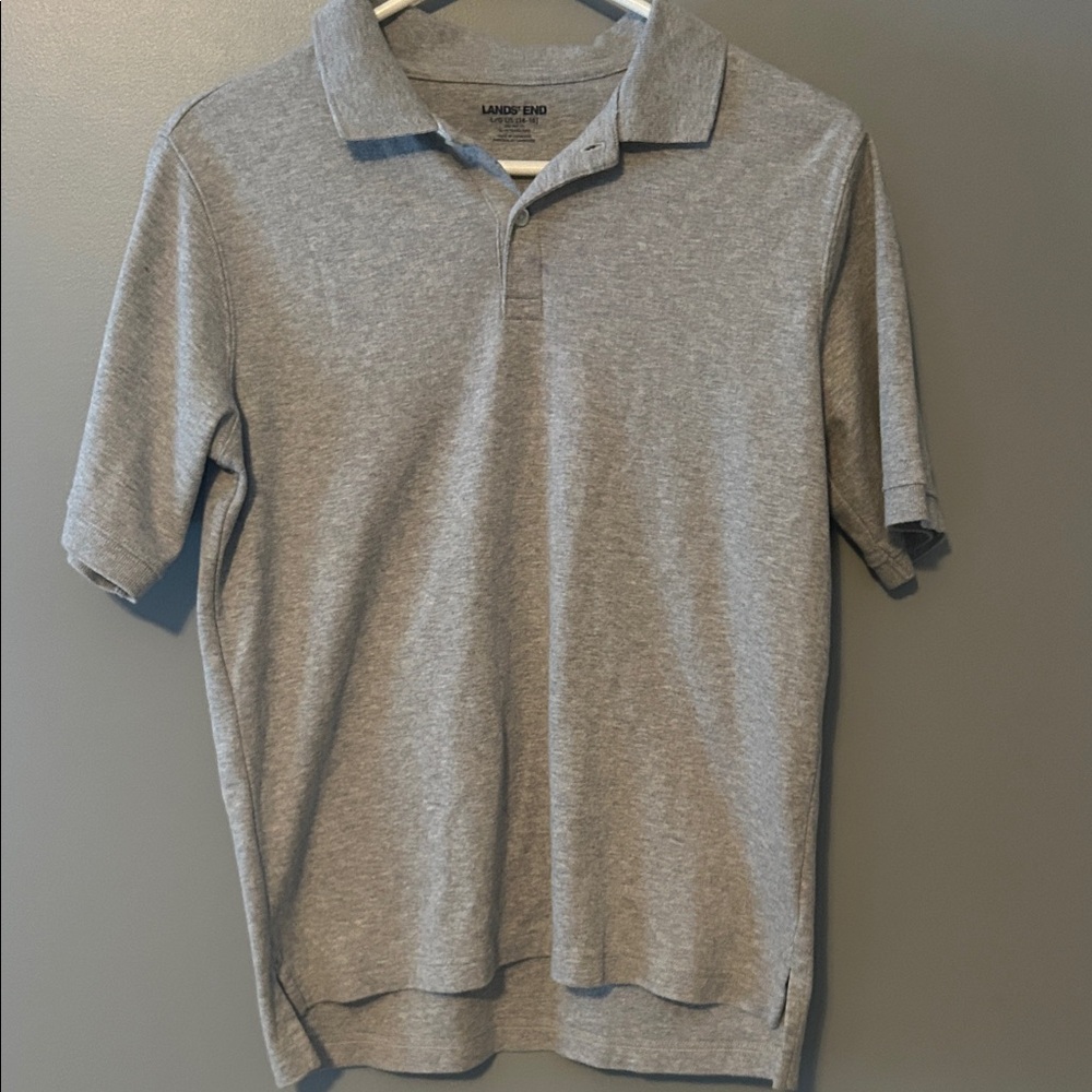 Lands' End Kids Gray Polo Shirt